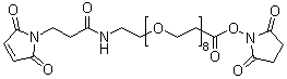 N-[27-[(2,5-二氧代-1-吡咯烷基)氧基]-27-氧代-3,6,9,12,15,18,21,24-八氧杂二十七烷-1-基]-2,5-二氢-2,5-二氧代-1H-吡咯-1-丙酰胺,756525-93-6,结构式