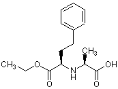 N-[(S)-1-乙氧羰基-3-苯丙基]-L-丙氨酸,82717-96-2,结构式