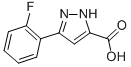 3-(2-fluorophenyl)-1H-pyrazole-5-carboxylic acid,859155-87-6,结构式
