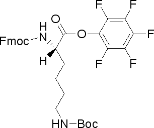 Fmoc-Lys(Boc)-OPfp,86060-98-2,结构式