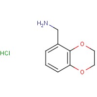 (2,3-二氢苯并[b][1,4]二噁英-5-基)甲胺盐酸盐,870851-59-5,结构式