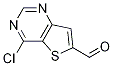 4-chlorothieno[3,2-d]pyrimidine-6-carbaldehyde,875340-14-0,结构式