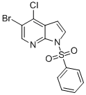 1-(benzenesulfonyl)-5-bromo-4-chloro-1H-pyrrolo[2,3-b]pyridine,876343-81-6,结构式