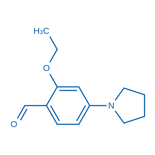 2-乙氧基-4-(吡咯烷-1-基)苯甲醛,879047-44-6,结构式