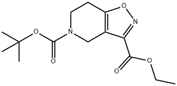5-TERT-BUTYL 3-ETHYL 4H,5H,6H,7H-[1,2]OXAZOLO[4,5-C]PYRIDINE-3,5-DICARBOXYLATE,912265-92-0,结构式