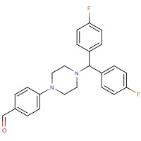 4-(4-(双(4-氟苯基)甲基)哌嗪-1-基)苯甲醛,914349-58-9,结构式
