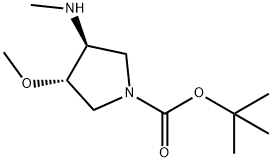 trans-3-methylamino-1-boc-4-methoxypyrrolidine,960316-16-9,结构式